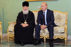 Vladimir Putin and Patriarch Kirill, head of the Russian Orthodox Church, 8 September 2010. Photo: premier.gov.ru