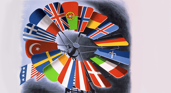 Image from Marshall Plan poster: E. Spreckmeester, public domain, via Wikimedia Commons: https://commons.wikimedia.org/wiki/File:Marshall_Plan_poster.JPG