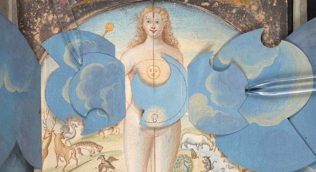 Freher and Leucther Adam in the garden of eden